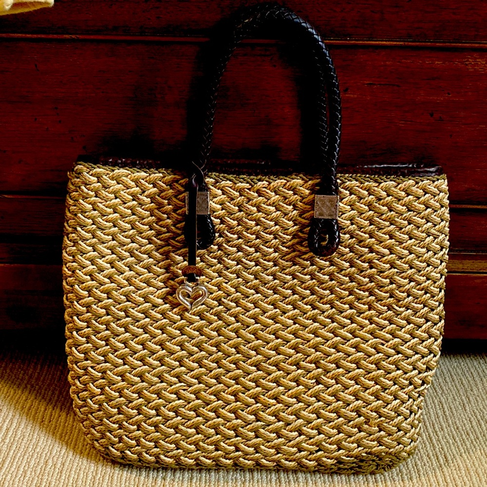 Brighton woven straw tote purse